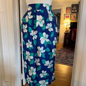 Vintage Floral Pencil Skirt